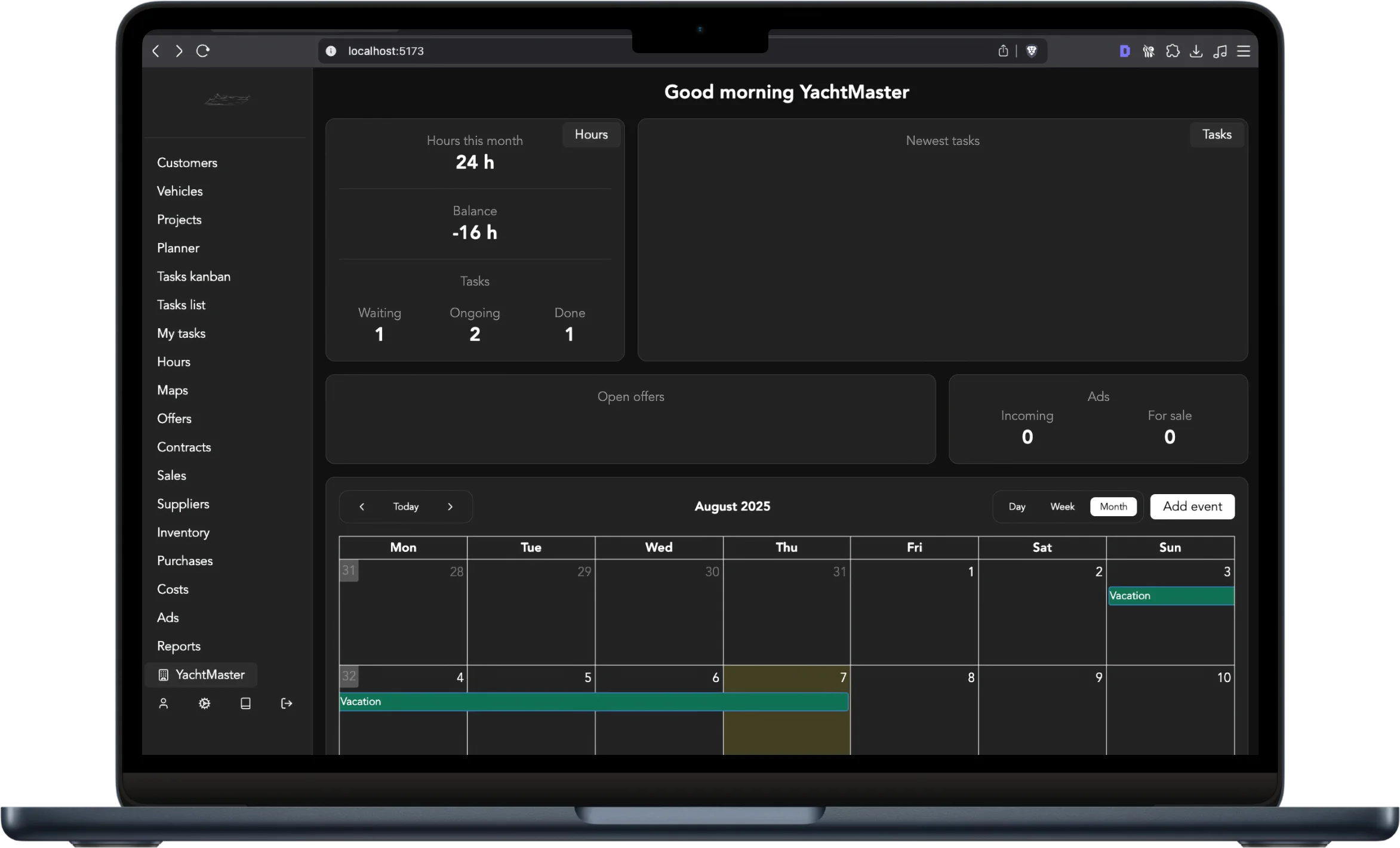 YachtMaster Desktop Application