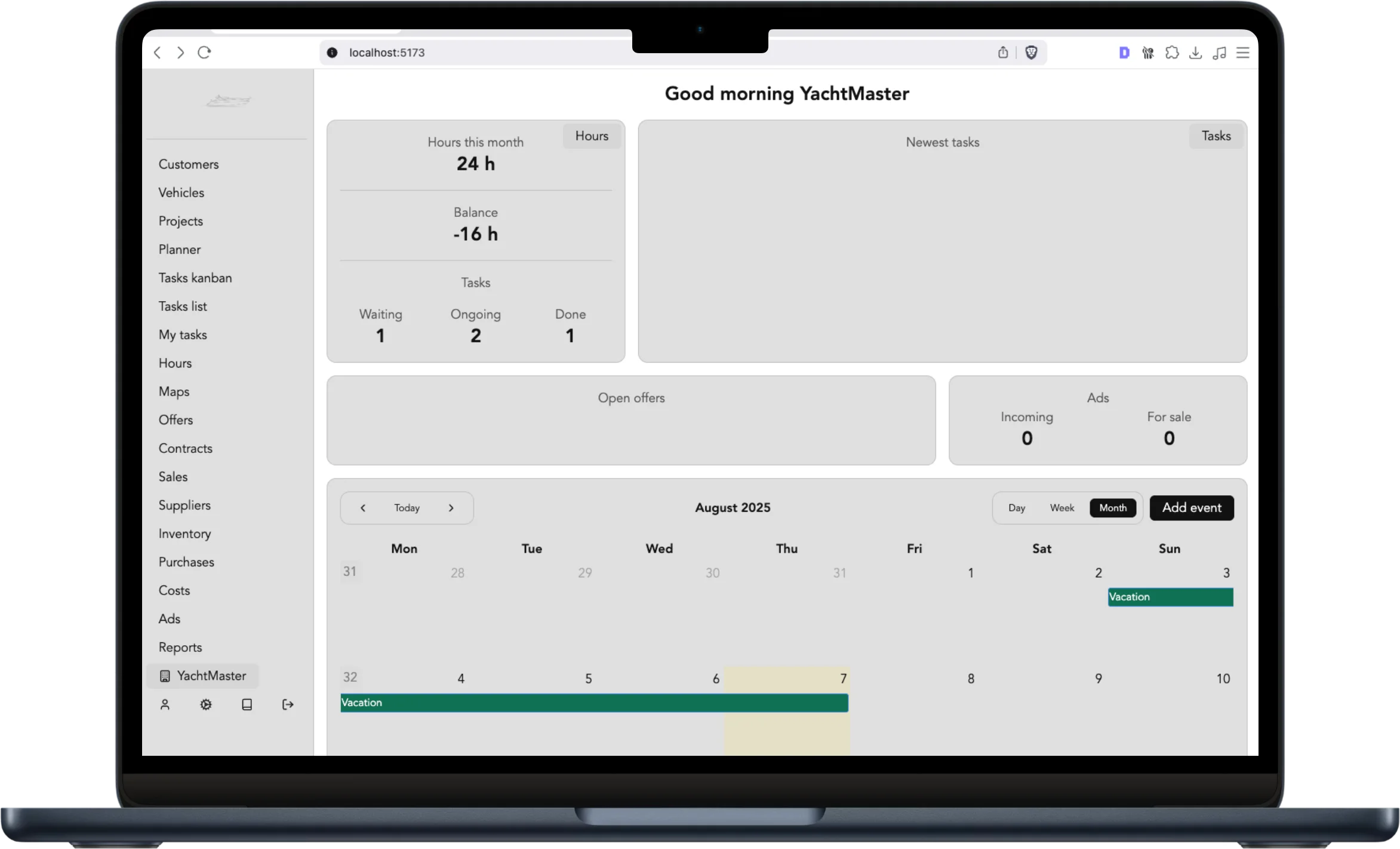 YachtMaster Desktop Application