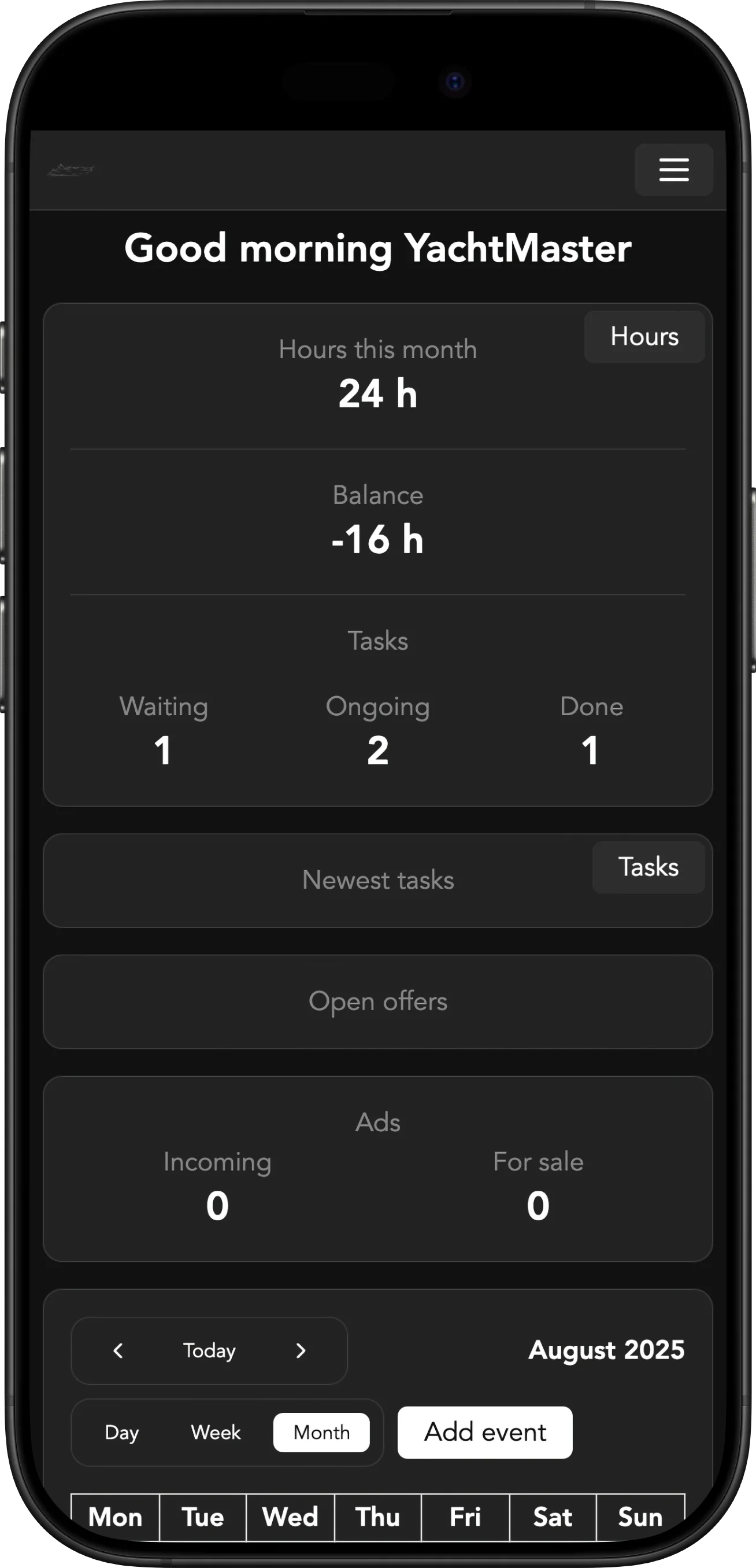 YachtMaster Mobile Application