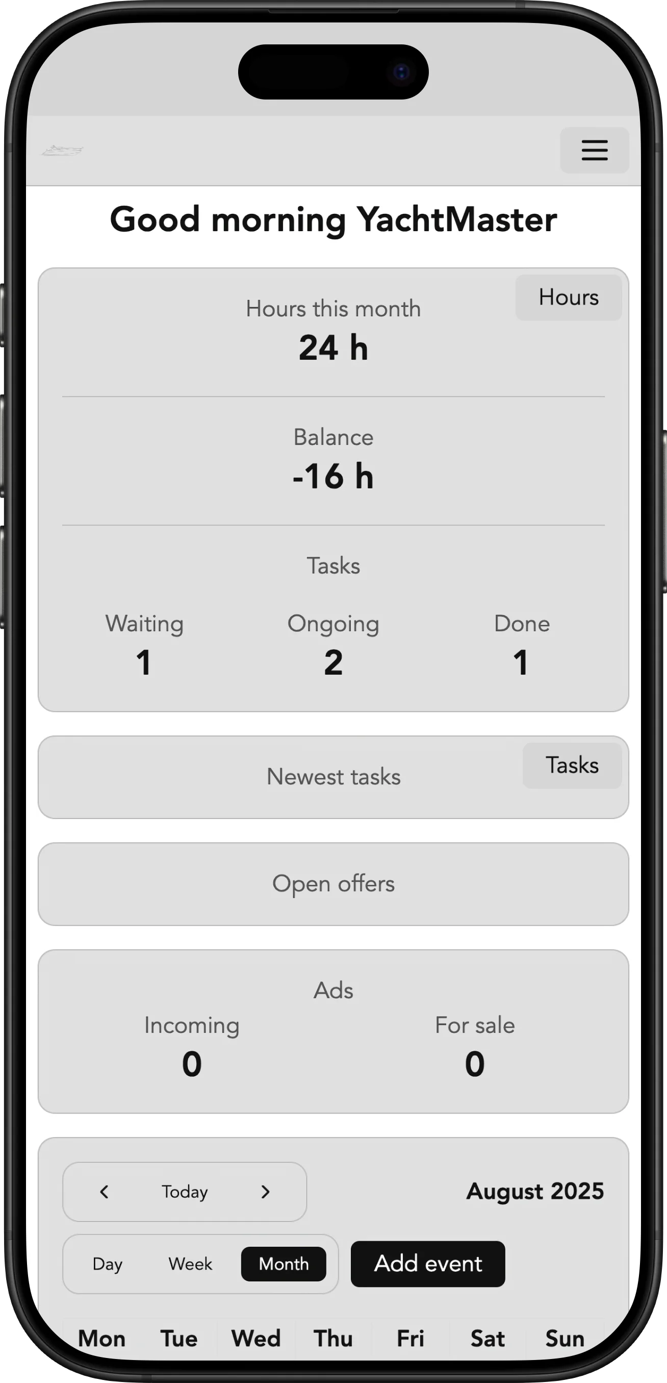 YachtMaster Mobile Application